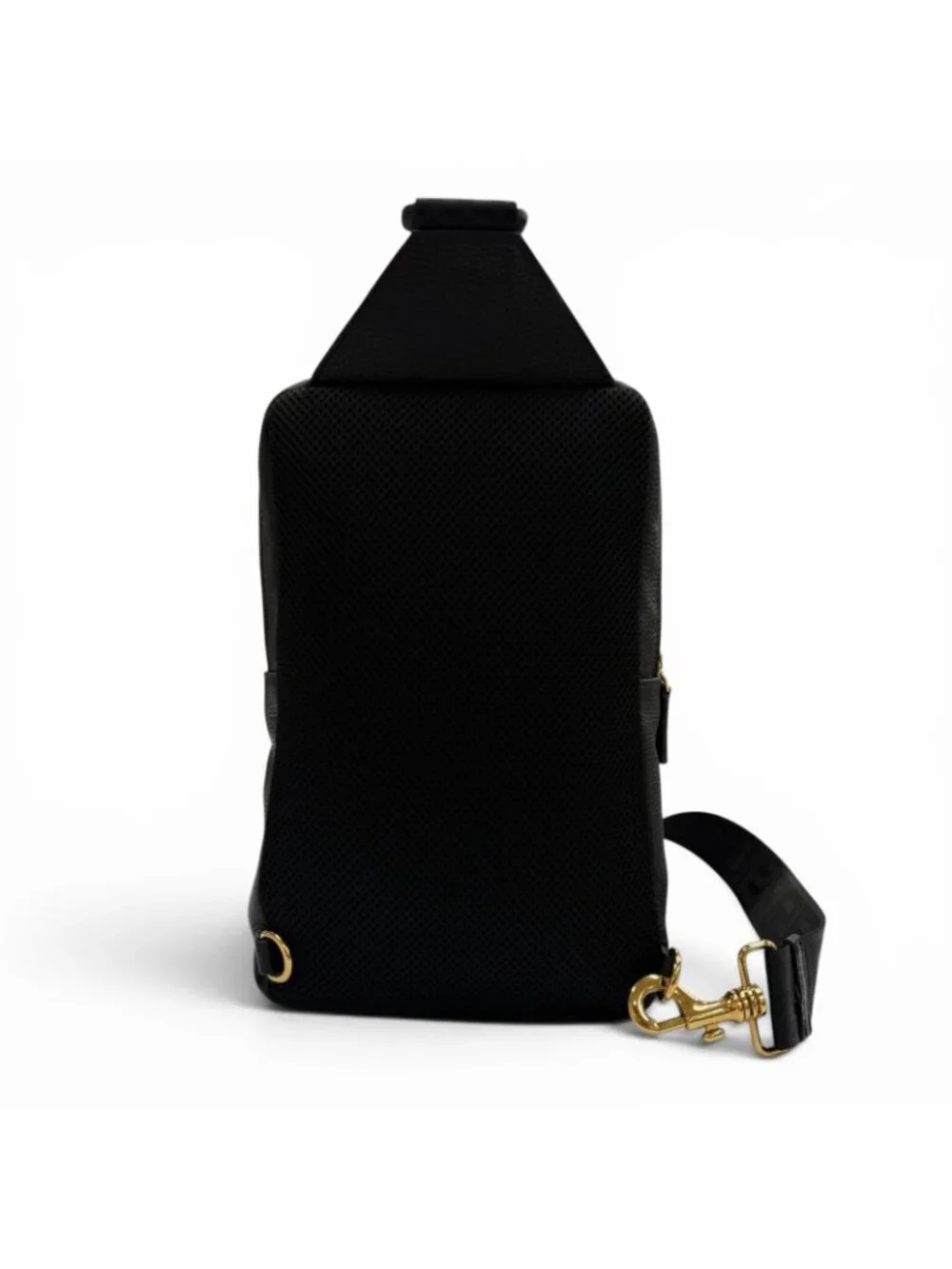 Versace Cowhide Medusa Leather Sling Bag Black Gold
